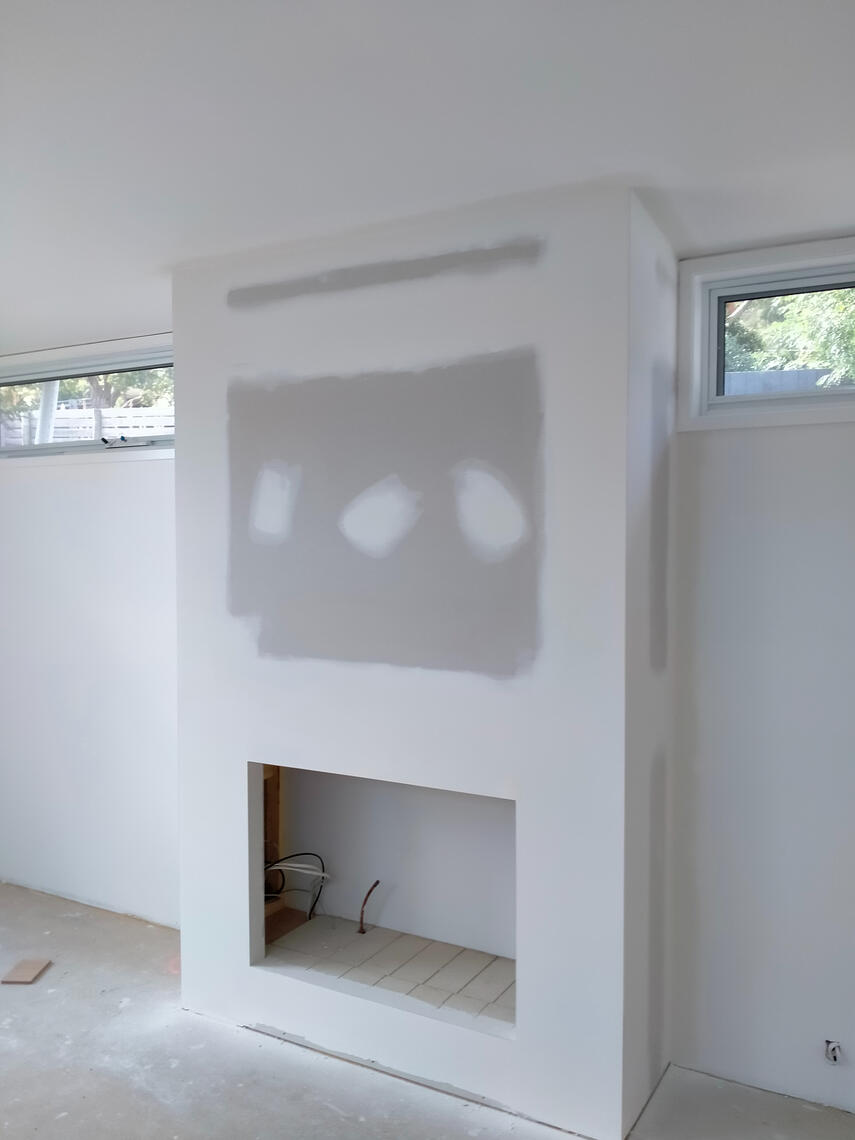 Built in fireplace