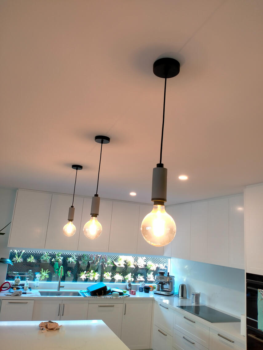 Replastered kitchen